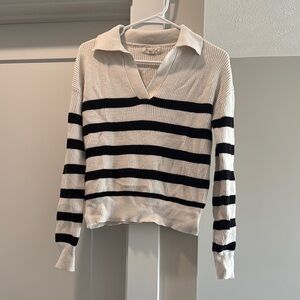 Striped Black and White Women's Sweater